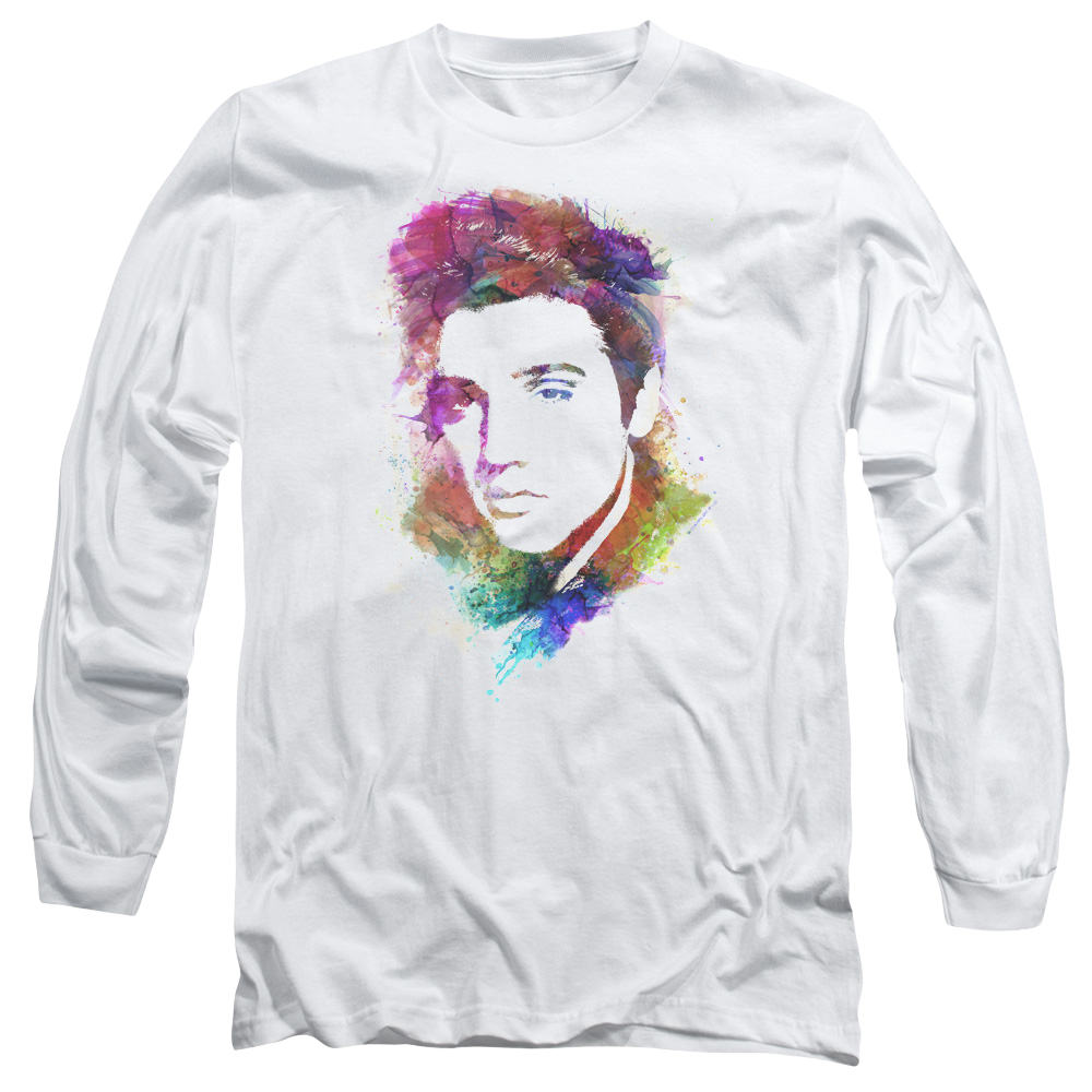 Elvis Presley Watercolor King - Men's Long Sleeve T-Shirt Men's Long Sleeve T-Shirt Elvis Presley