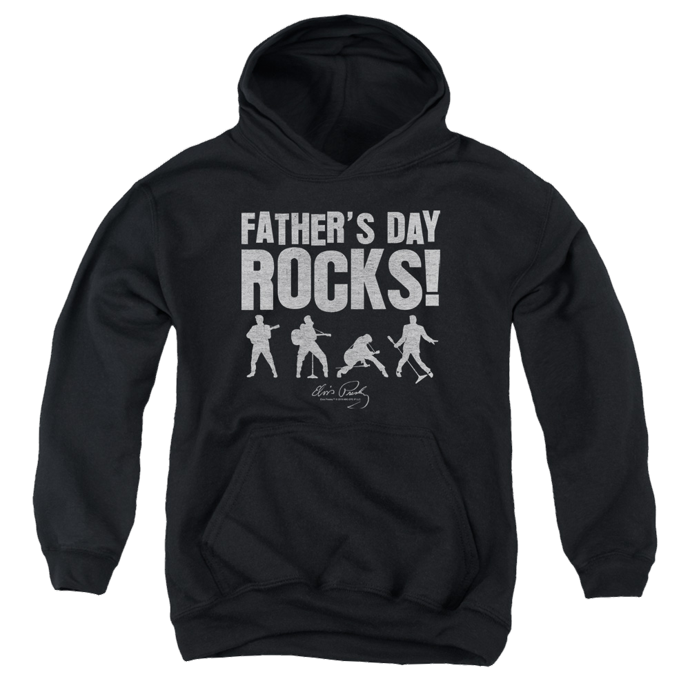 Elvis Presley Fathers Day Rocks - Youth Hoodie (Ages 8-12) Youth Hoodie (Ages 8-12) Elvis Presley