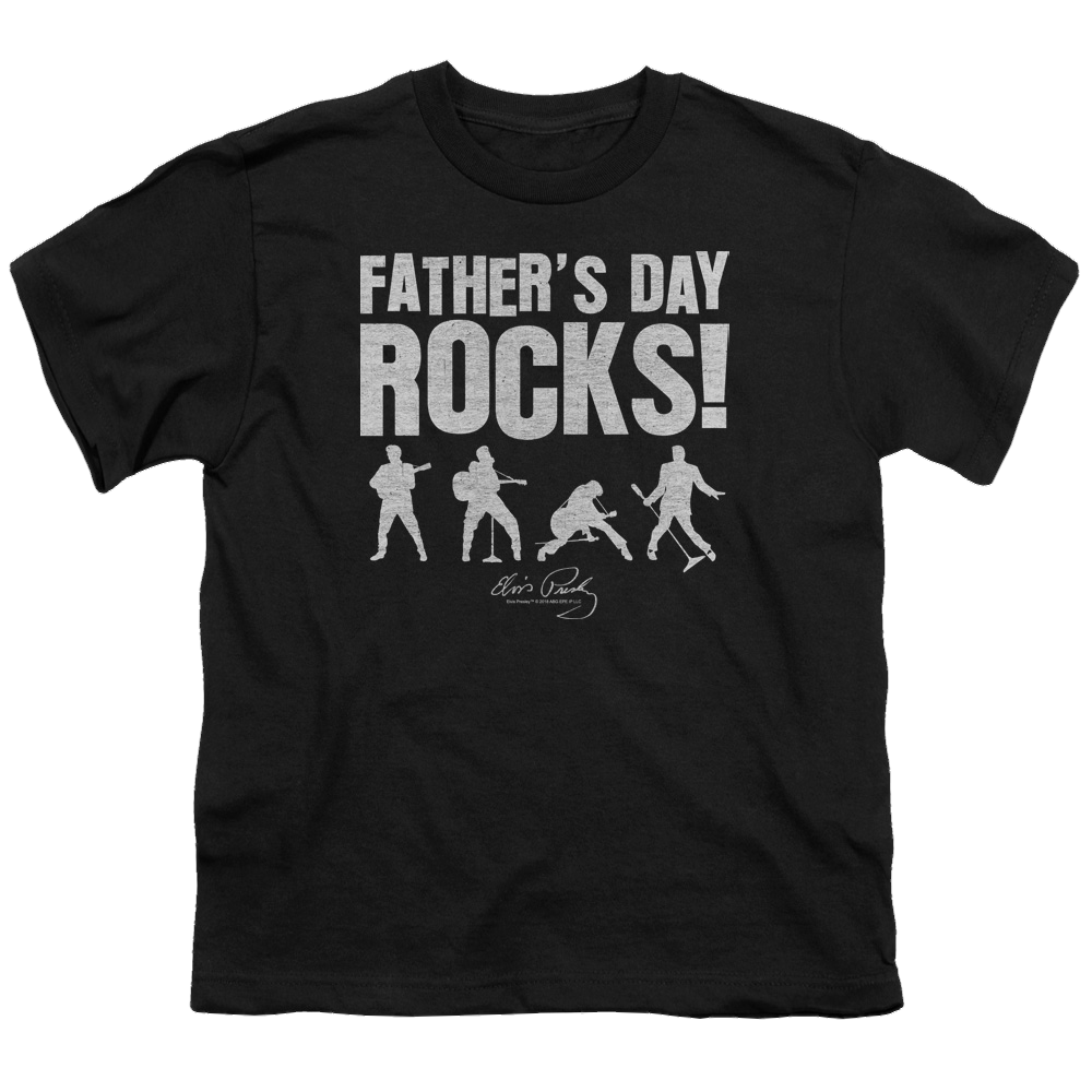 Elvis Presley Fathers Day Rocks - Youth T-Shirt (Ages 8-12) Youth T-Shirt (Ages 8-12) Elvis Presley