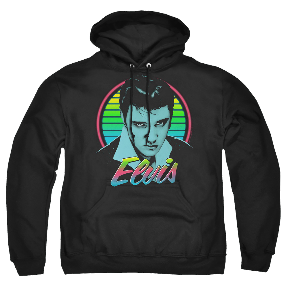 Elvis Presley Neon King - Pullover Hoodie Pullover Hoodie Elvis Presley