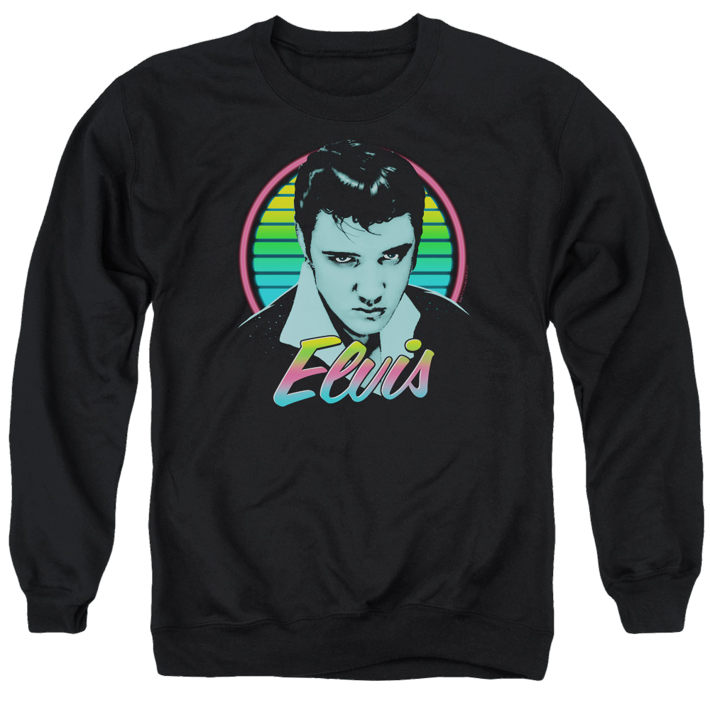 Elvis Presley Neon King - Men's Crewneck Sweatshirt Men's Crewneck Sweatshirt Elvis Presley