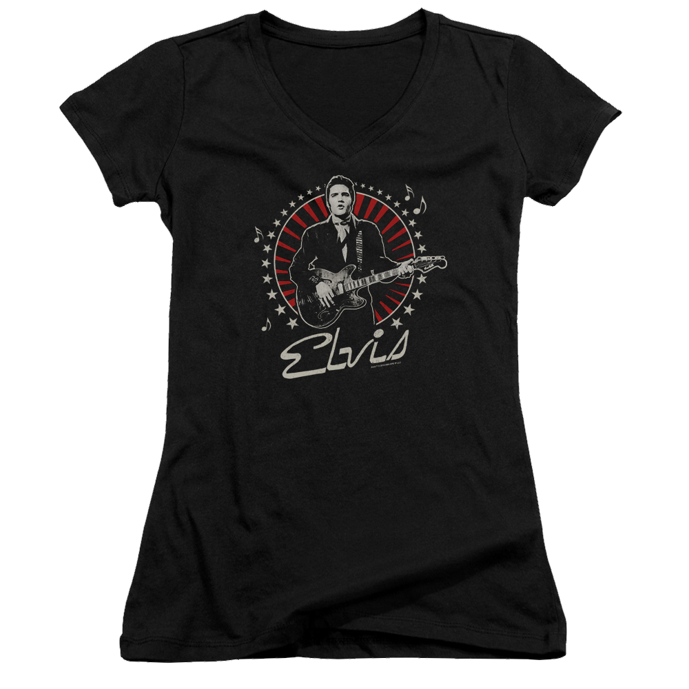 Elvis Presley Stars - Juniors V-Neck T-Shirt Juniors V-Neck T-Shirt Elvis Presley