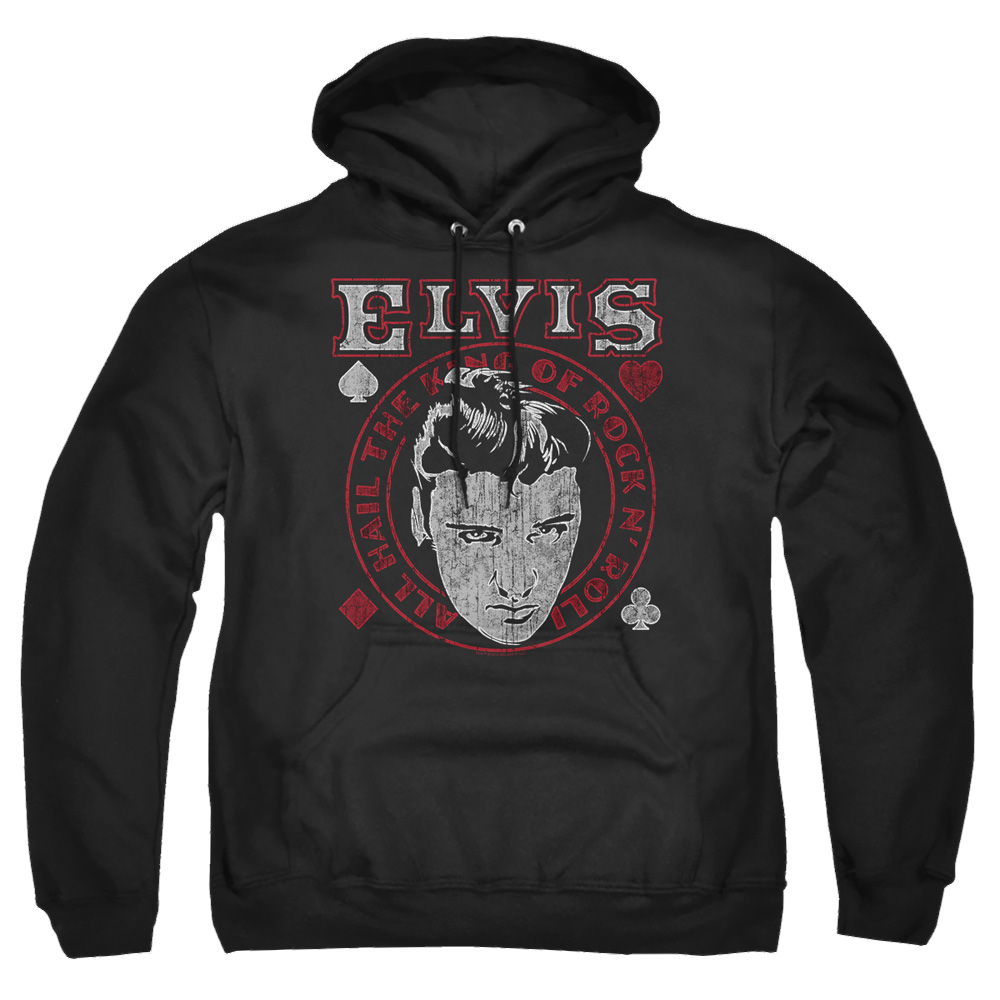 Elvis Presley Hail The King - Pullover Hoodie Pullover Hoodie Elvis Presley