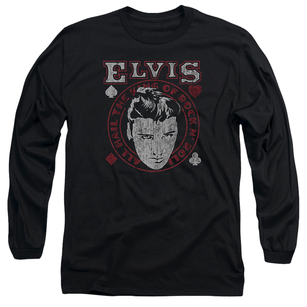Elvis Presley Hail The King - Men's Long Sleeve T-Shirt Men's Long Sleeve T-Shirt Elvis Presley