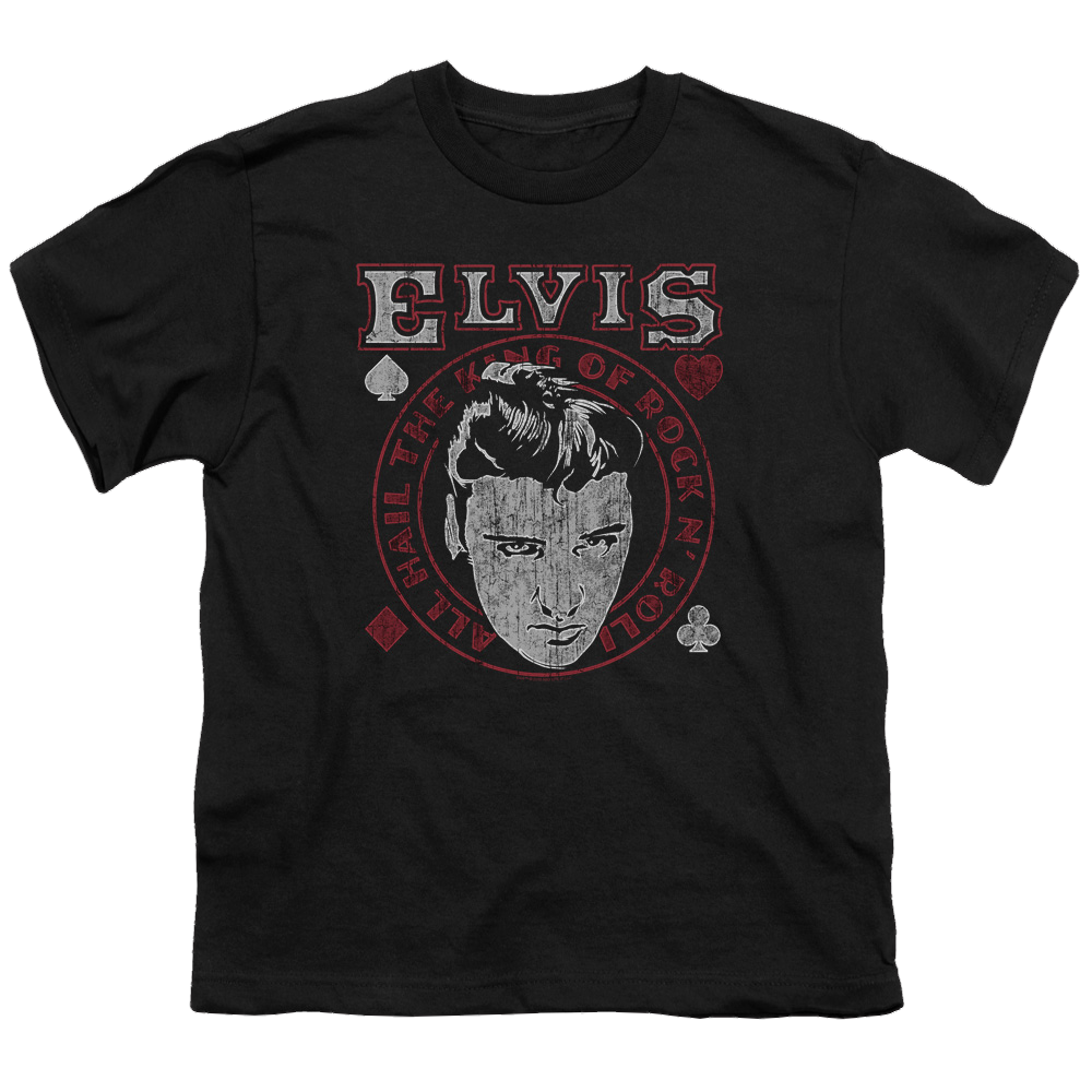Elvis Presley Hail The King - Youth T-Shirt (Ages 8-12) Youth T-Shirt (Ages 8-12) Elvis Presley