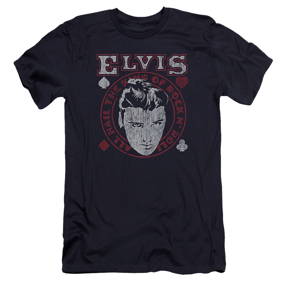 Elvis Presley Hail The King - Men's Premium Slim Fit T-Shirt Men's Premium Slim Fit T-Shirt Elvis Presley