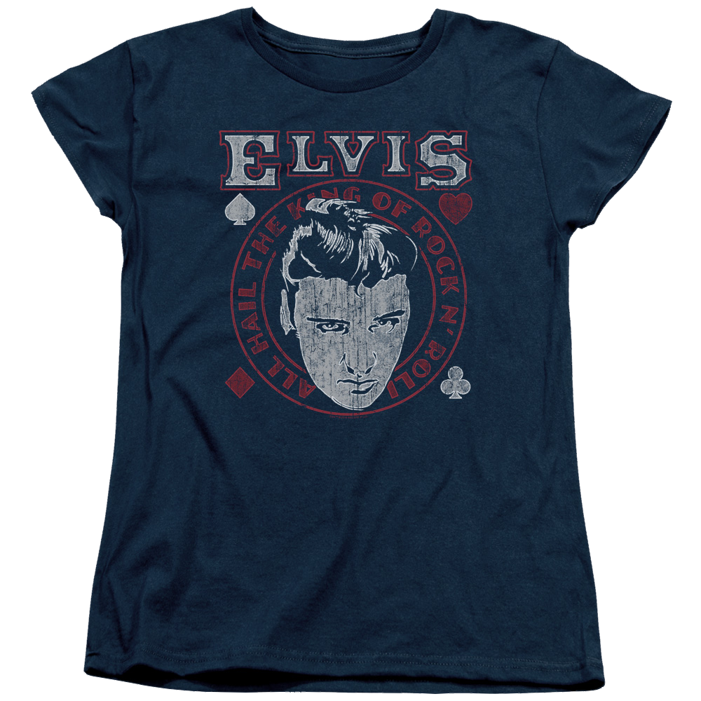 Elvis Presley Hail The King - Women's T-Shirt Women's T-Shirt Elvis Presley