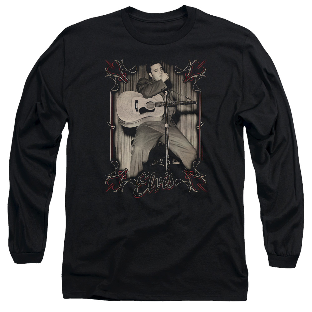 Elvis Presley Elvis Pinstripes - Men's Long Sleeve T-Shirt Men's Long Sleeve T-Shirt Elvis Presley