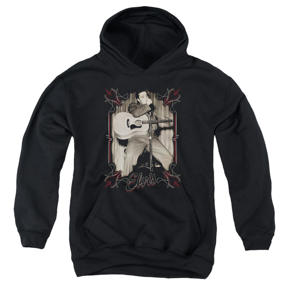 Elvis Presley Elvis Pinstripes - Youth Hoodie (Ages 8-12) Youth Hoodie (Ages 8-12) Elvis Presley