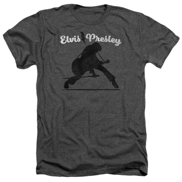 Charcoal men's heather t-shirt with Elvis Presley Overprint graphic