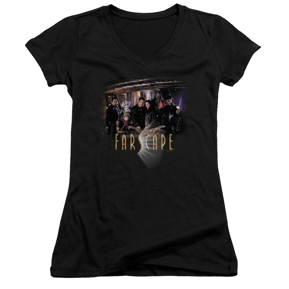 Farscape Cast - Juniors V-Neck T-Shirt Juniors V-Neck T-Shirt Farscape