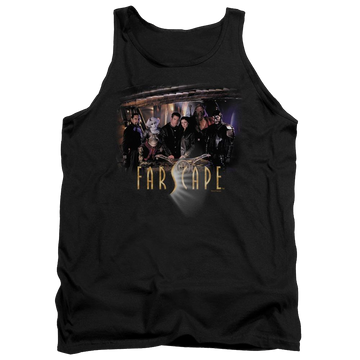 Black men's tank with Farscape Cast graphic