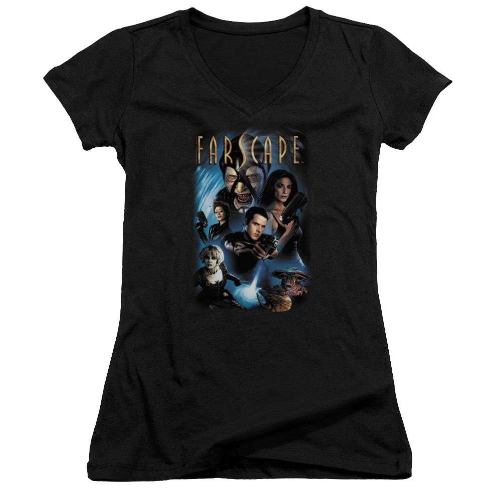 Farscape Comic Cover - Juniors V-Neck T-Shirt Juniors V-Neck T-Shirt Farscape