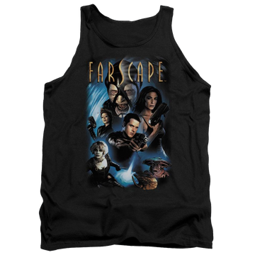 Black men's tank with Farscape Comic Cover graphic