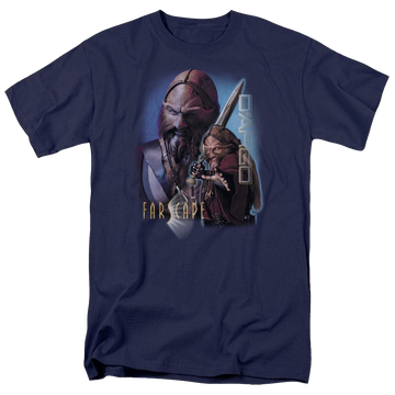 Navy men's regular fit t-shirt with Farscape Dargo graphic