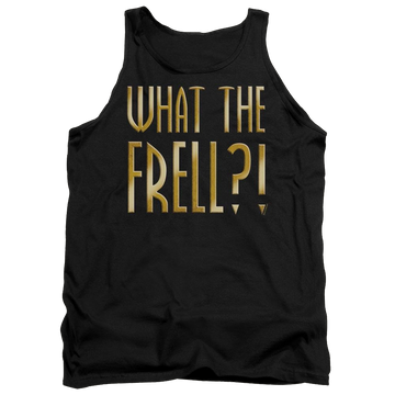 Black men's tank with Farscape What The Frell graphic