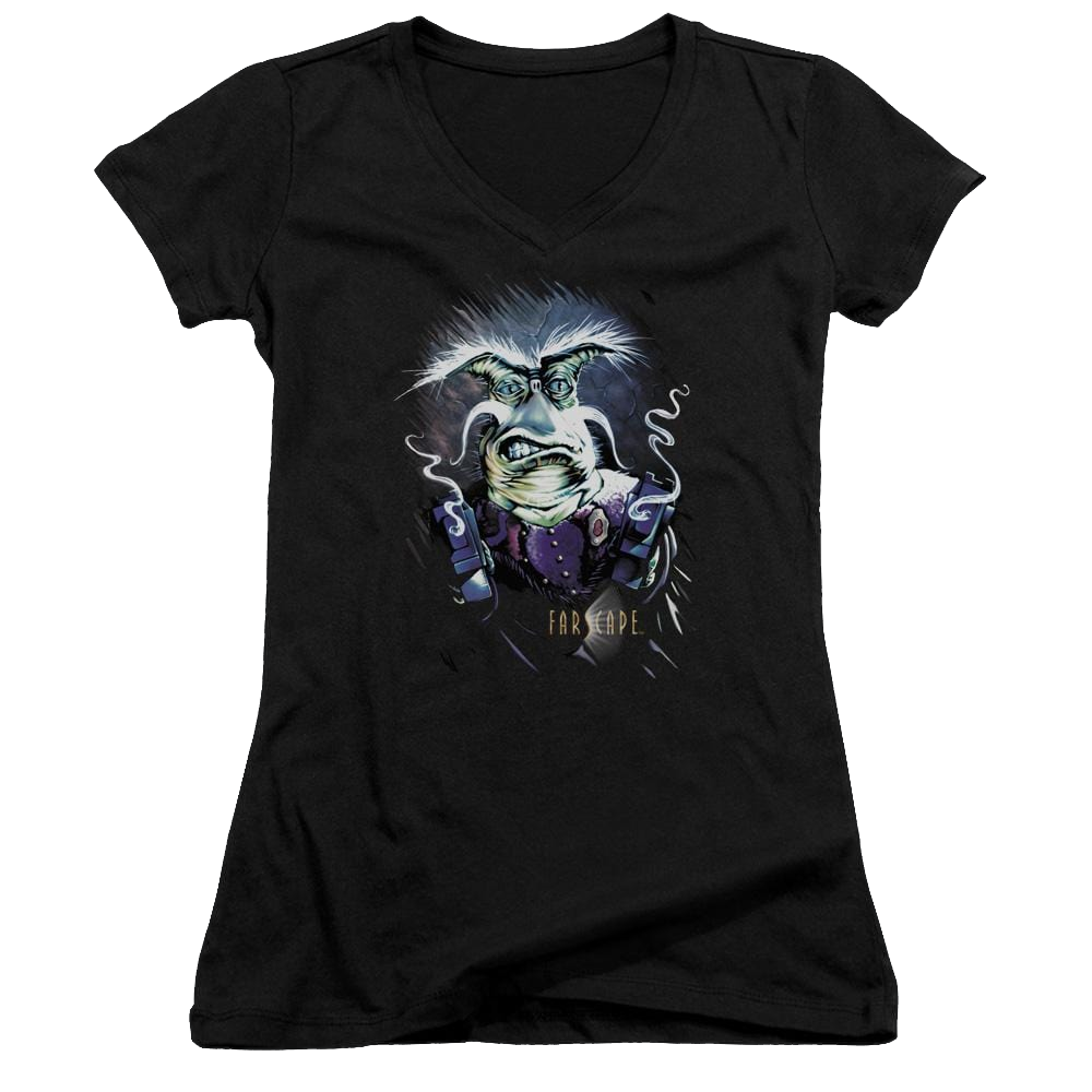 Farscape Rygel Smoking Guns - Juniors V-Neck T-Shirt Juniors V-Neck T-Shirt Farscape