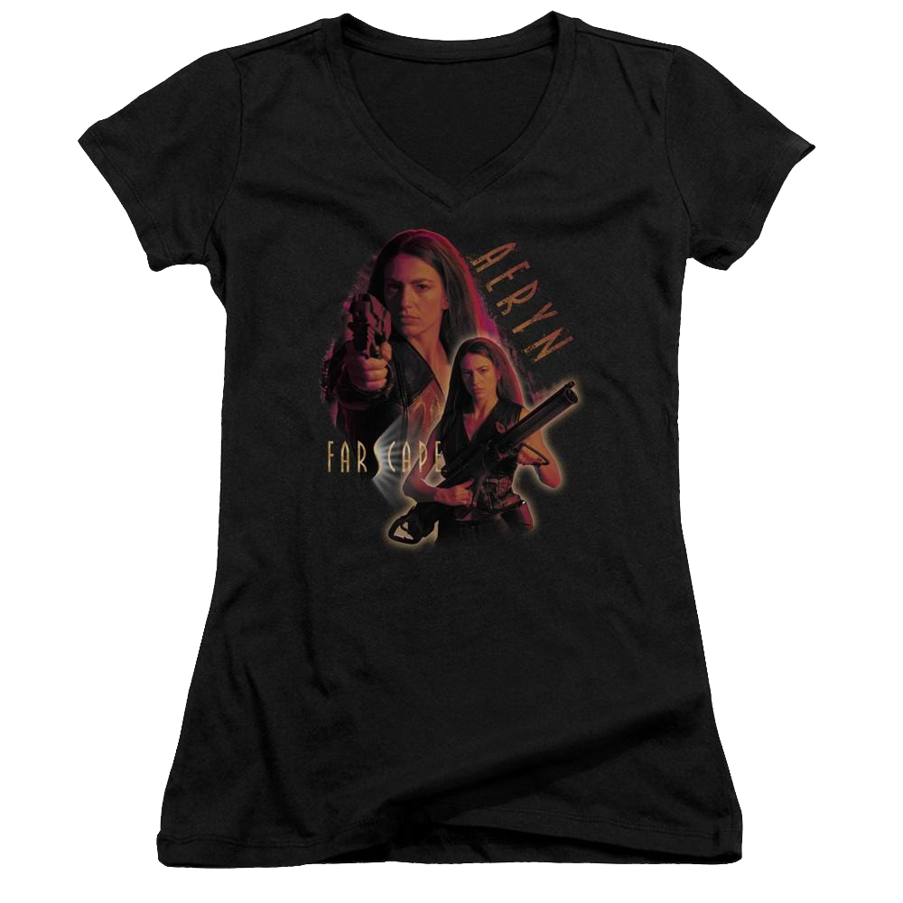 Farscape Aeryn - Juniors V-Neck T-Shirt Juniors V-Neck T-Shirt Farscape
