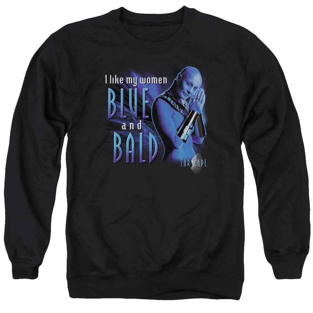 Farscape Blue And Bald - Men's Crewneck Sweatshirt Men's Crewneck Sweatshirt Farscape