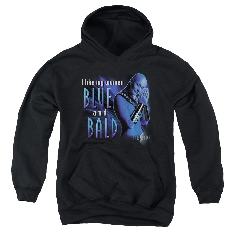 Farscape Blue And Bald - Youth Hoodie (Ages 8-12) Youth Hoodie (Ages 8-12) Farscape