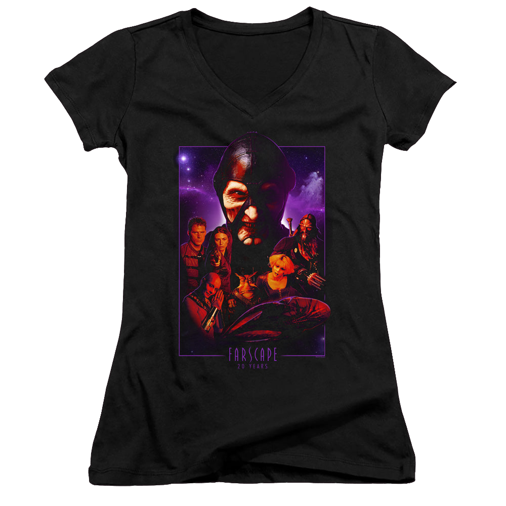 Farscape 20 Years Collage - Juniors V-Neck T-Shirt Juniors V-Neck T-Shirt Farscape