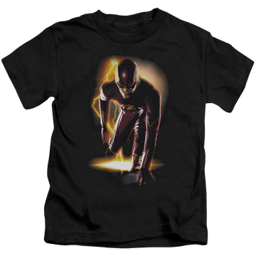 Black kid's t-shirt for ages 4 to 7 with The Flash (TV Series) Ready graphic