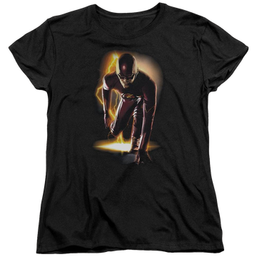 Black women's t-shirt with The Flash Ready graphic
