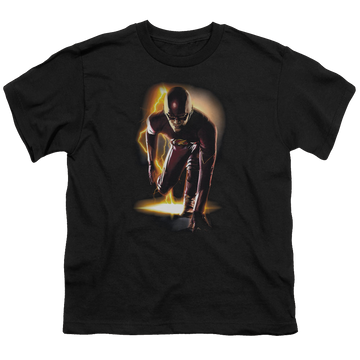 Black youth t-shirt for ages 8 to 12 with The Flash (TV Series) Ready graphic