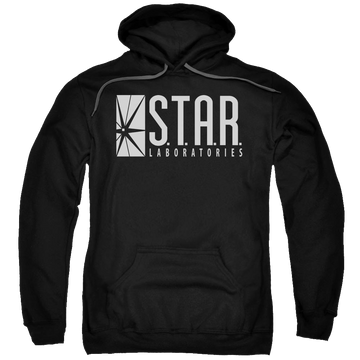 Black pullover hoodie with The Flash S.t.a.r. graphic