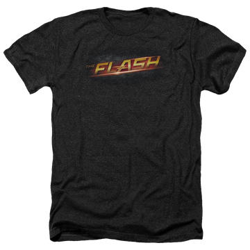 Charcoal men's heather t-shirt with The Flash Logo graphic