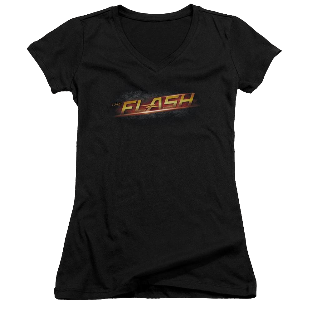The Flash Logo Juniors V-Neck T-Shirt Juniors V-Neck T-Shirt The Flash