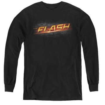 Black youth long sleeve t-shirt with The Flash (Tv Series) Logo graphic