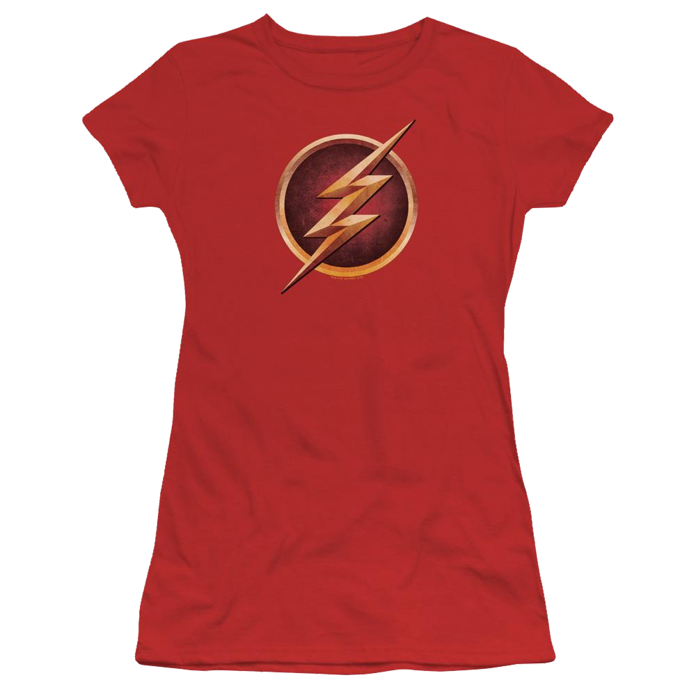 The Flash Chest Logo Juniors T-Shirt Juniors T-Shirt The Flash