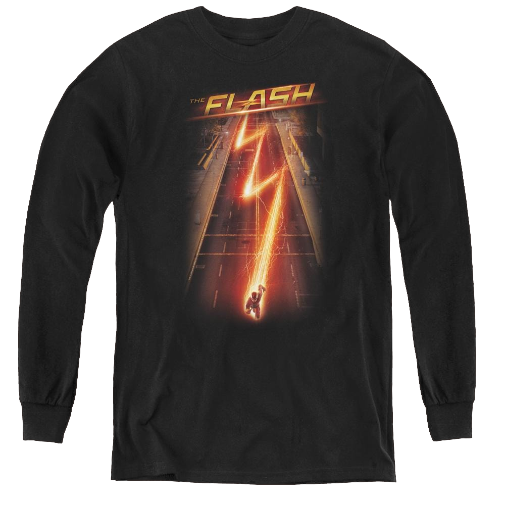 Flash, The (Tv Series) Flash Ave - Youth Long Sleeve T-Shirt Youth Long Sleeve T-Shirt The Flash