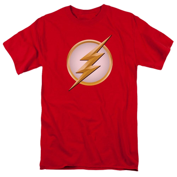 Red men's regular fit t-shirt with The Flash New Logo graphic