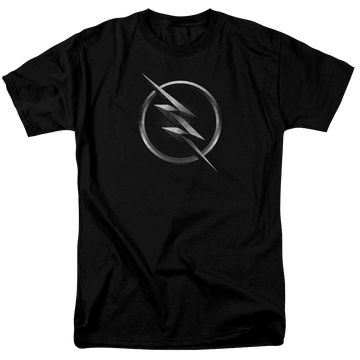 Black men's regular fit t-shirt with The Flash Zoom Logo graphic