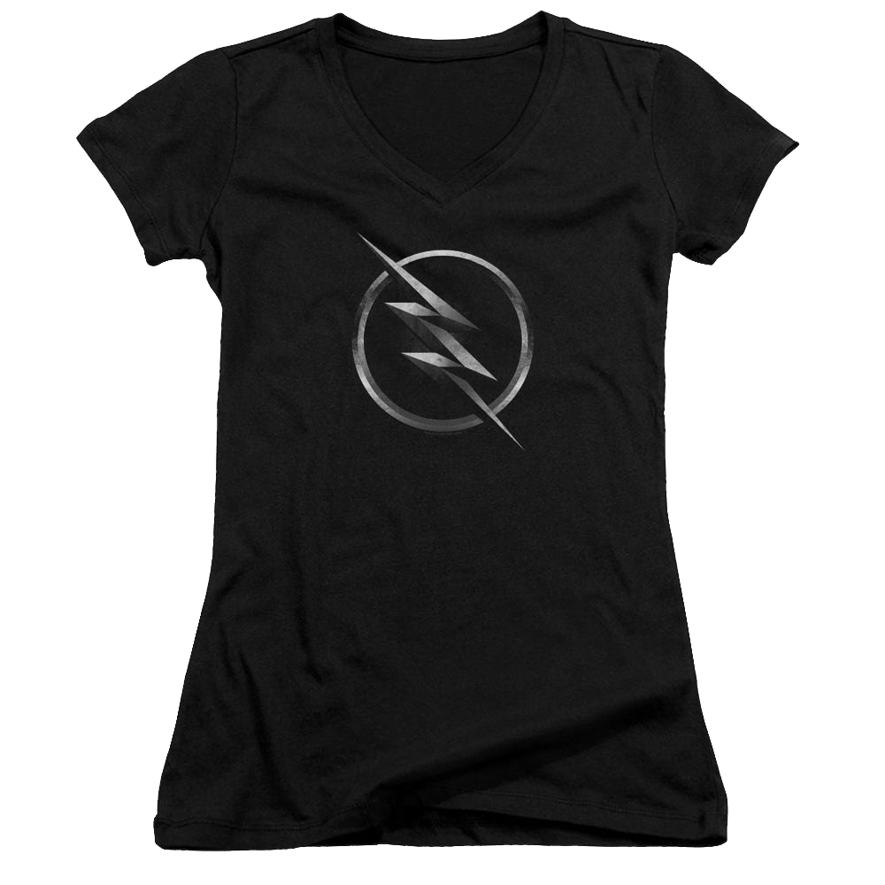 The Flash Zoom Logo Juniors V-Neck T-Shirt Juniors V-Neck T-Shirt The Flash