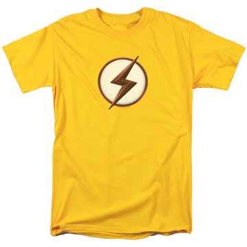 Yellow men's regular fit t-shirt with The Flash Kid Flash Logo graphic