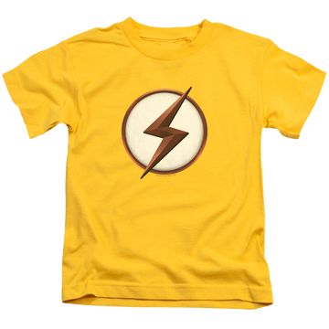 Yellow kid's t-shirt for ages 4 to 7 with The Flash (TV Series) Kid Flash Logo graphic