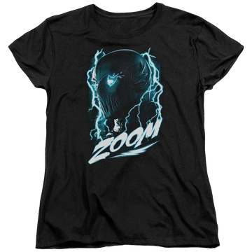 Black women's t-shirt with The Flash Zoom graphic