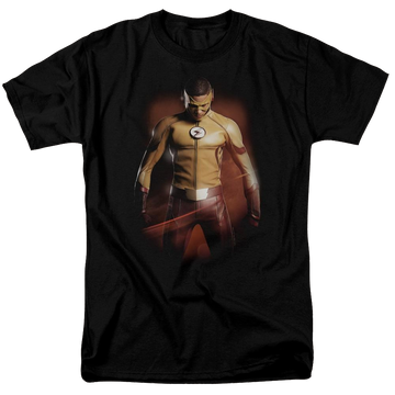 Black men's regular fit t-shirt with The Flash (Tv Series) Kid Flash graphic