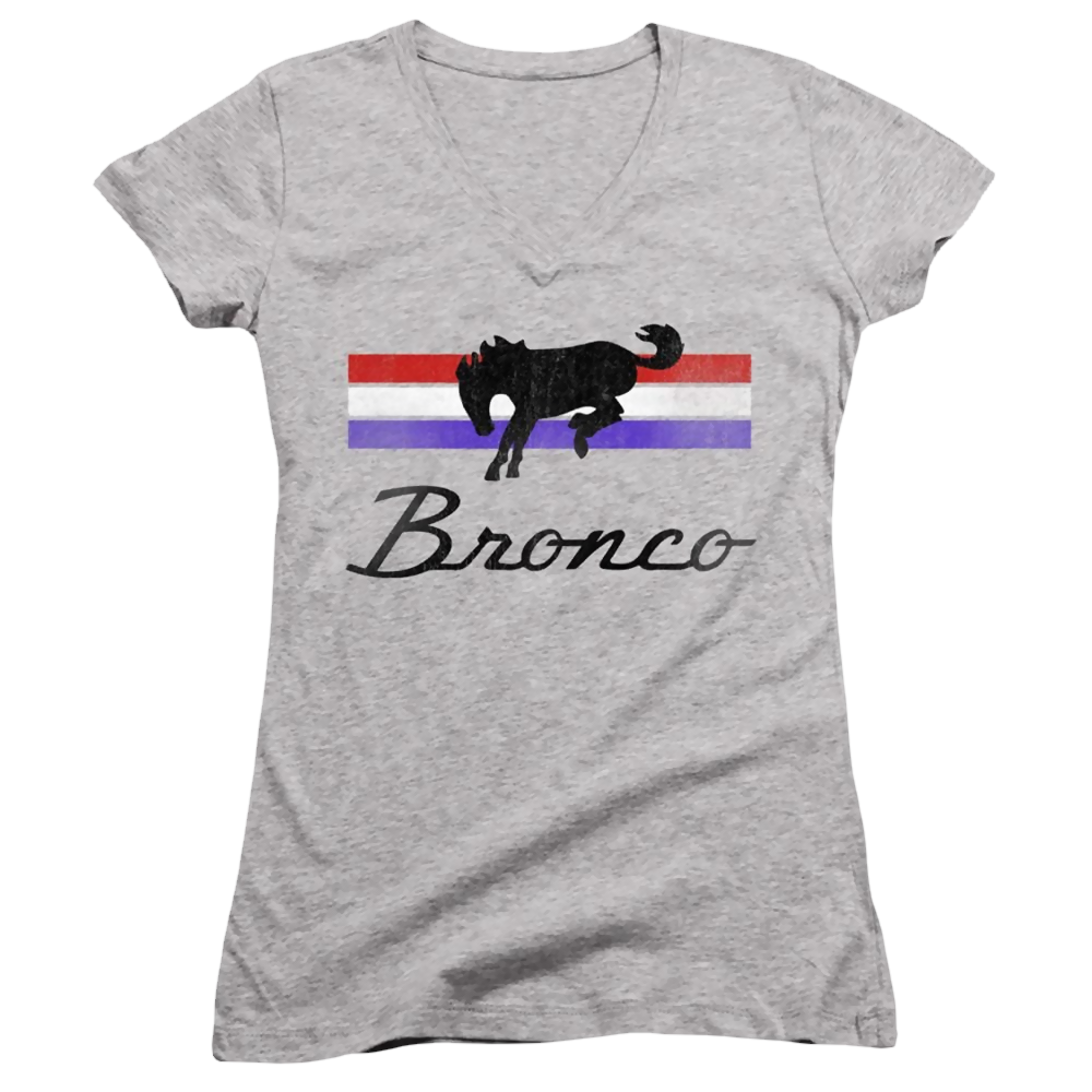 Ford Bronco Stripes - Juniors V-Neck T-Shirt Juniors V-Neck T-Shirt Ford