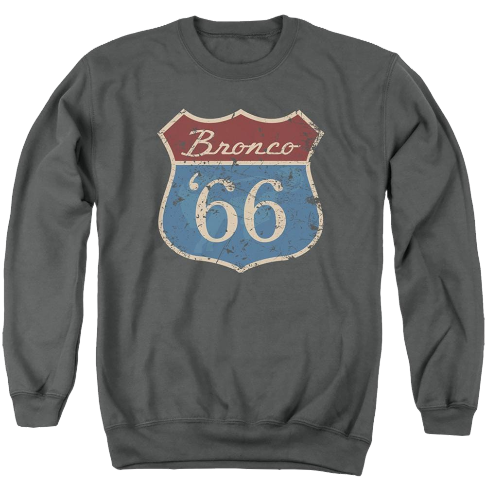 Ford Route 66 Bronco - Men's Crewneck Sweatshirt Men's Crewneck Sweatshirt Ford