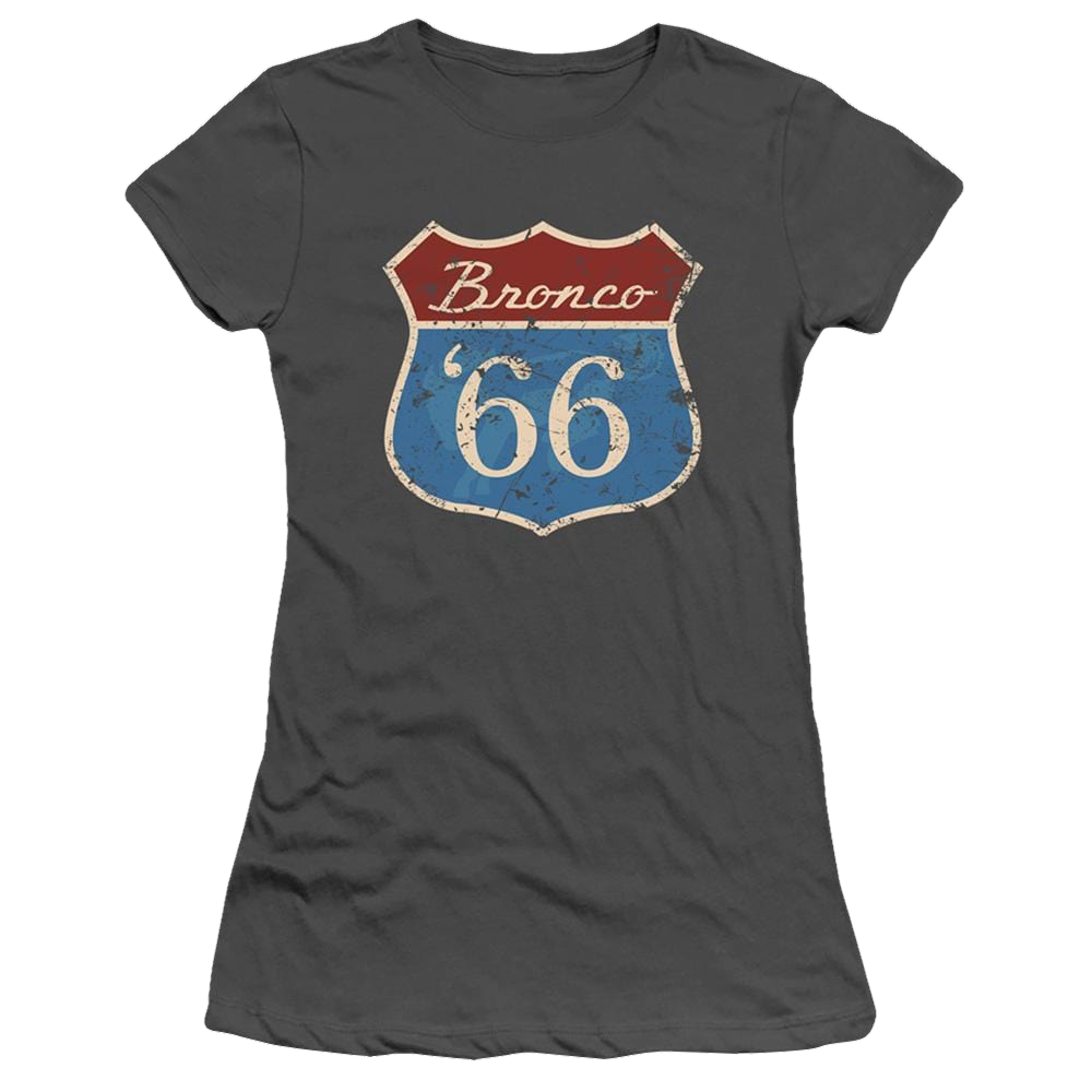Ford Route 66 Bronco - Juniors T-Shirt Juniors T-Shirt Ford