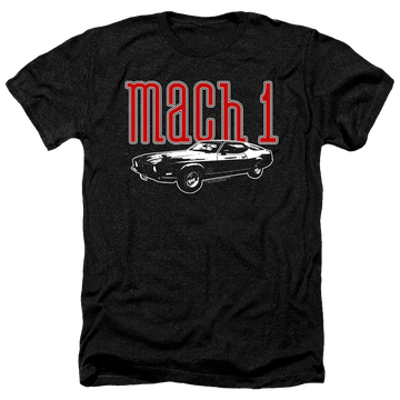 Charcoal men's heather t-shirt with Ford Mach 1 graphic