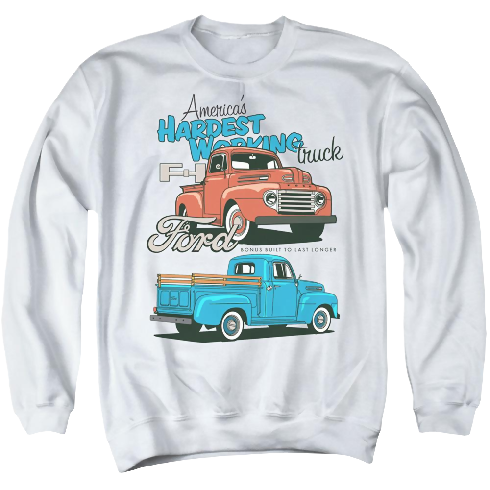 Ford Hardest Working - Men's Crewneck Sweatshirt Men's Crewneck Sweatshirt Ford
