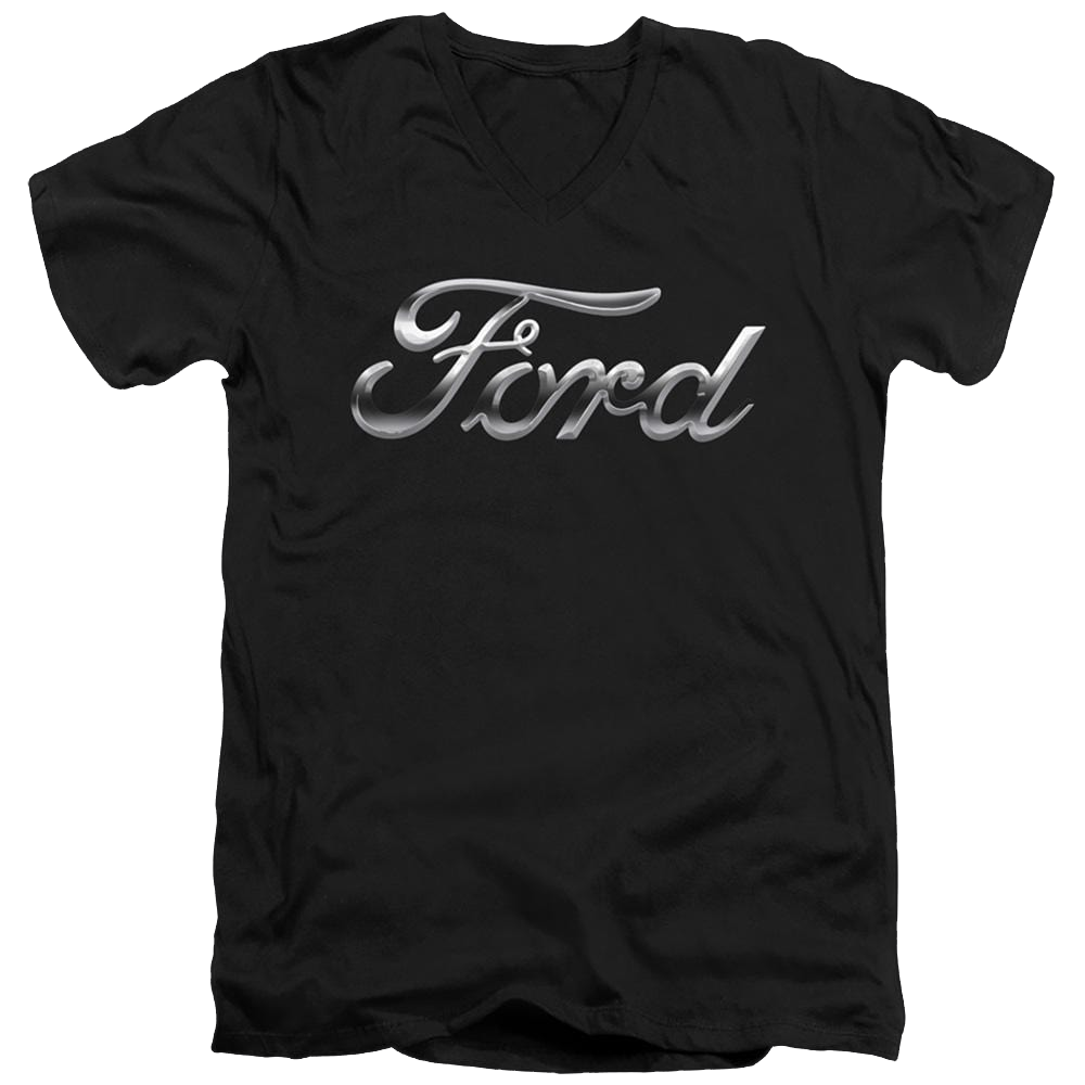 Ford Chrome Ford Logo - Men's V-Neck T-Shirt Men's V-Neck T-Shirt Ford