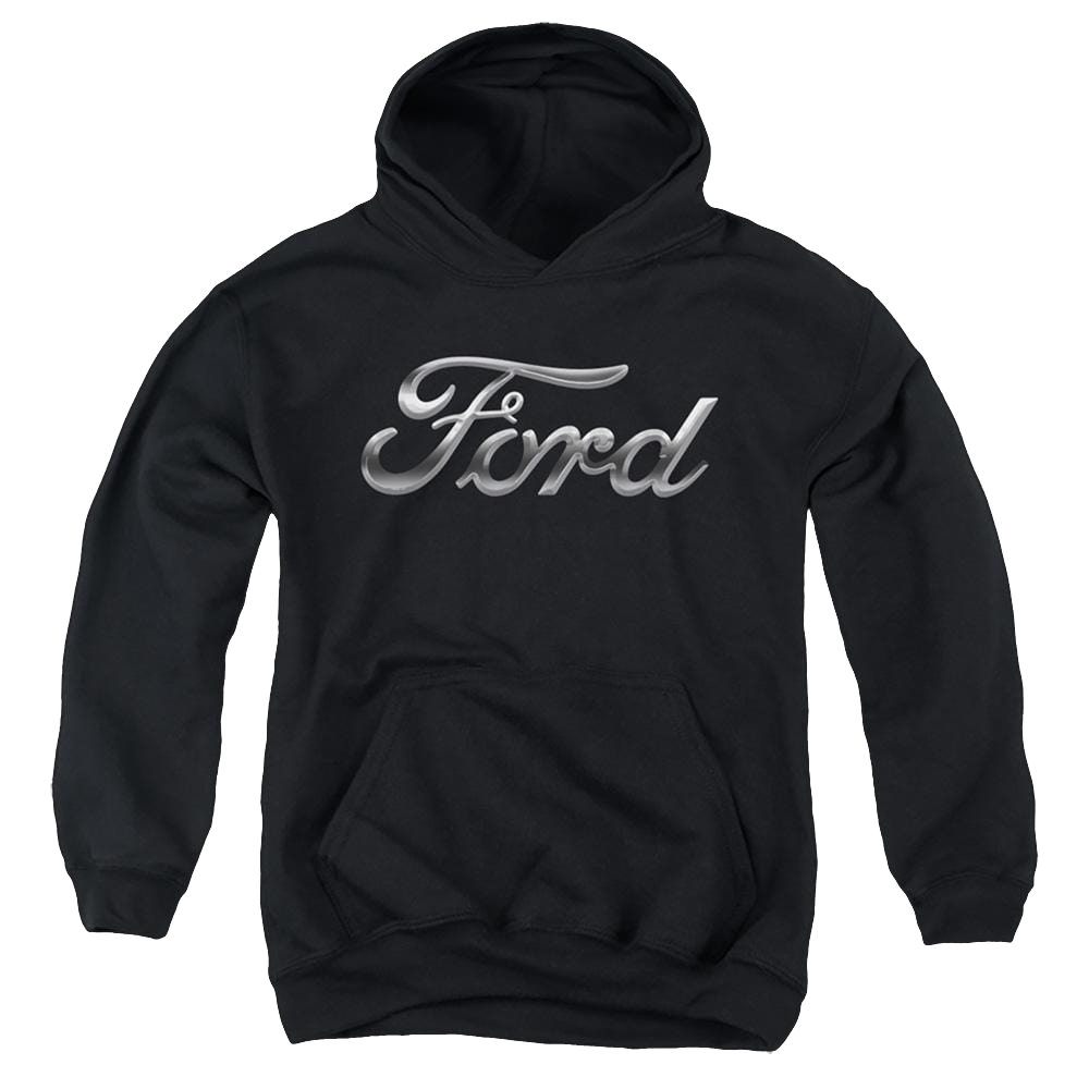 Ford Chrome Ford Logo - Youth Hoodie Youth Hoodie (Ages 8-12) Ford
