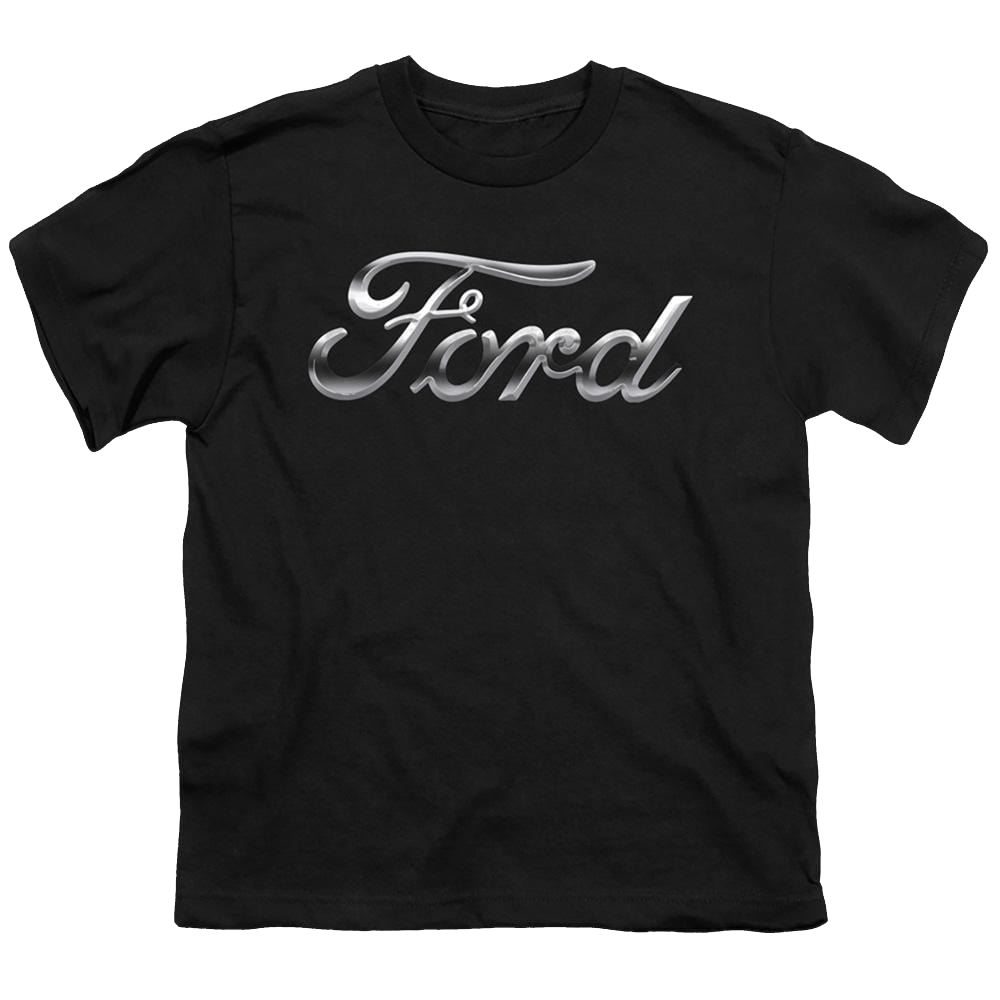 Ford Chrome Ford Logo - Youth T-Shirt Youth T-Shirt (Ages 8-12) Ford