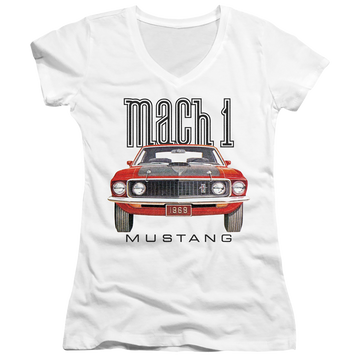 Ford 69 Mach 1 - Juniors V-Neck T-Shirt Juniors V-Neck T-Shirt Ford